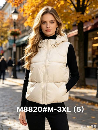 Жилетка Jacket M8820 beige - делук