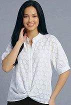 Блузка Levisha 26119 white - делук