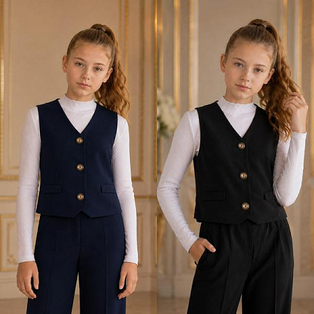 Жилетка Karolina KR824 navy - делук