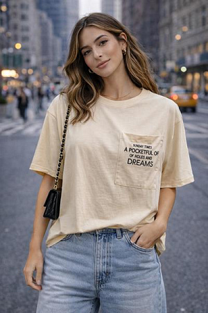 Футболка Major 60170 beige - делук