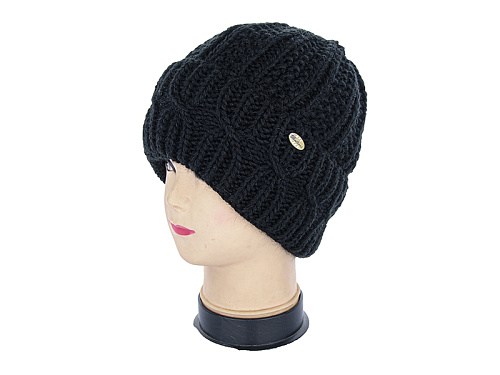 Шапка Angelica PW001-3 на флісі black - делук