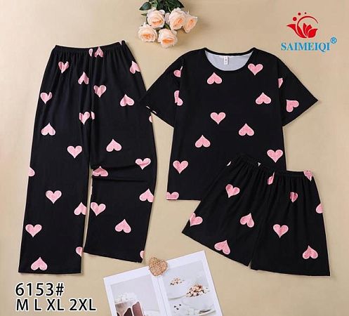 Пижама Saimeiqi 6153 black - делук