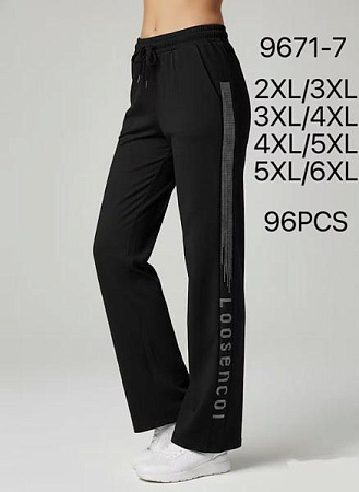 Штаны Спорт Kenalin 9671-7 black - делук