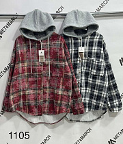 Рубашка Met&March 1105 grey-white - делук