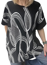 Футболка Elena&Vika 26010 black - делук