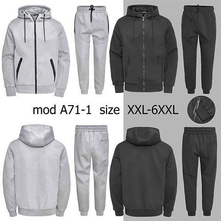 Костюм Спорт Tran A74-1-1 black - делук