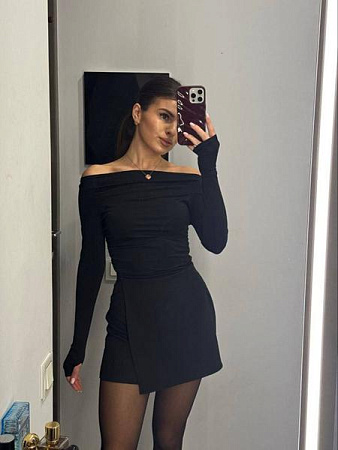 Юбка-Шорты Arina 2425 black - делук