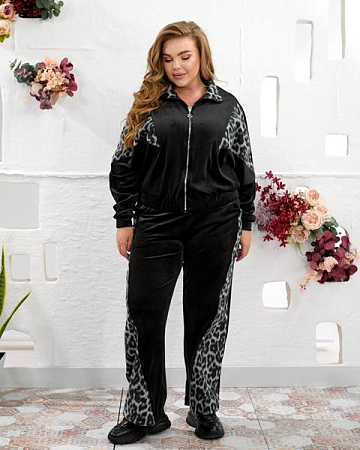 Костюм Спорт Seven Zikina 936 black-grey - делук