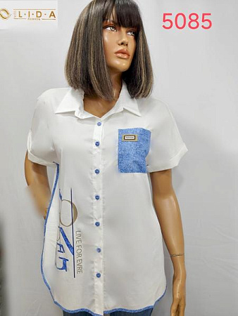 Рубашка Lida 5089 white - делук