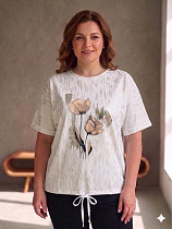 Футболка Levisha 25067 white - делук