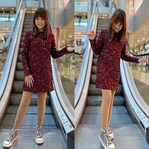 Платье Karolina KR418 wine - делук