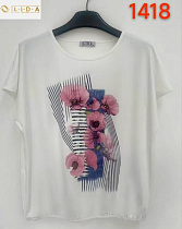 Футболка Lida 1418 white - делук