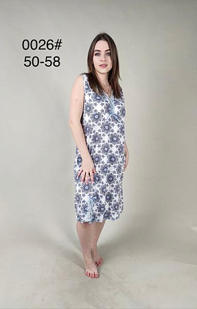 Ночнушка Anion 0026 white-blue - делук