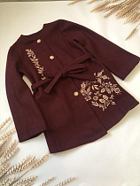 Пальто Moda School M204 wine - делук