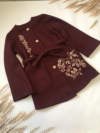 Пальто Moda School M204 wine - делук