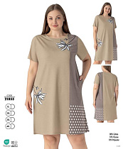 Ночнушка Cotpark 21053 beige - делук