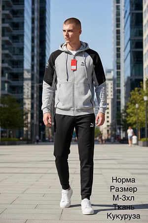 Костюм Спорт Hai H1593 l.grey - делук