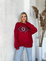 Свитер Liza Brend 1103 red - делук