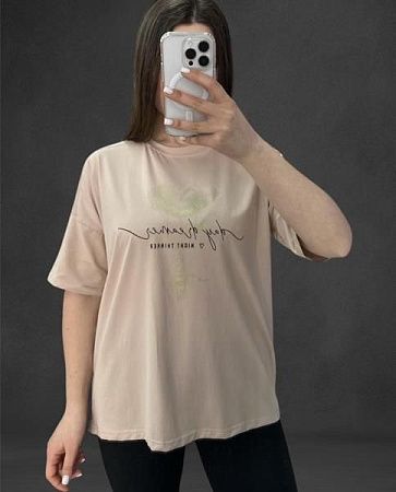 Футболка Levisha 25032 beige - делук