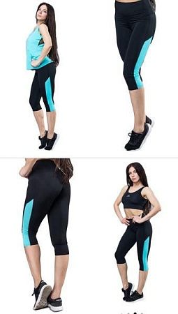 Бриджи Bravel 058 black-l.blue - делук