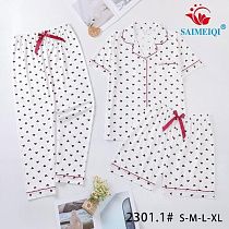 Пижама Saimeiqi 2301-1 white - делук