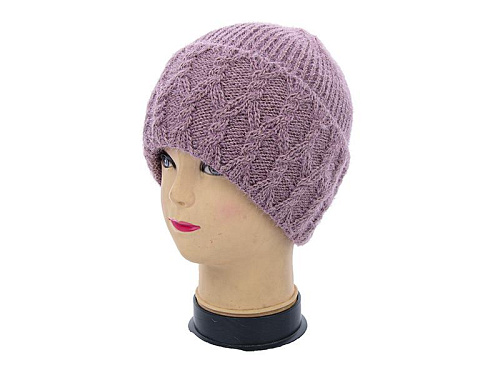 Шапка Angelica ABC002-4 на флісі pink - делук