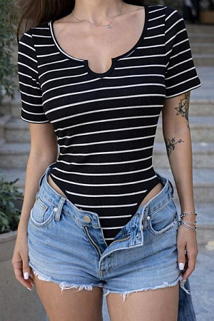 Боди Arina 1589-3 black - делук