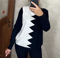 Свитер Shipi 24043 black-white - делук