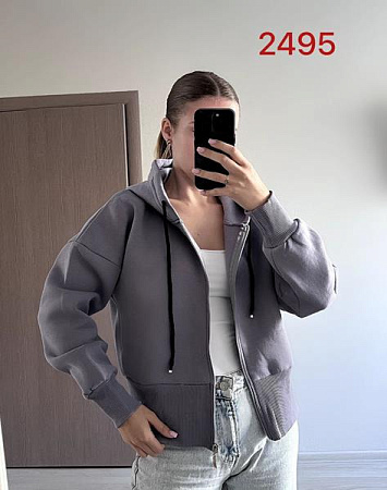 Кофта Спорт Fsn 2495 d.grey - делук