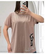 Футболка Elena&Vika 25308 beige - делук