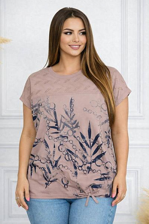 Футболка Elena&Vika 26012 beige - делук