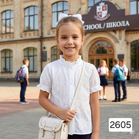 Блузка Фунтик 2605 white - делук