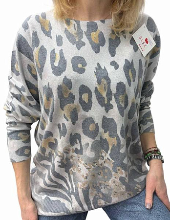 Свитер Levisha 25242 l.grey - делук