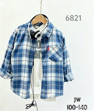 Рубашка Flong 6821 blue - делук