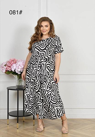 Платье Estima 081 white-black - делук