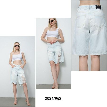 Шорты Jeans Style 2034-962 l.blue - делук