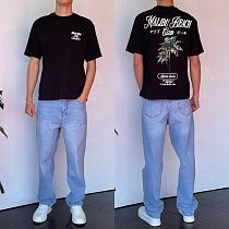 Футболка Three Black 2223 black - делук