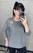 Свитер Levisha 25206 grey - делук