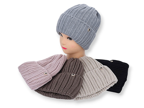 Шапка Angelica QW002-2 на флісі mix - делук