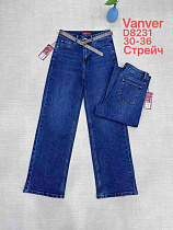 Джинсы Vanver D8231 navy - делук