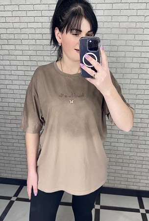 Футболка Levisha 250107 beige - делук