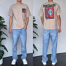 Футболка Three Black 2153 beige - делук