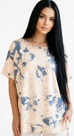 Футболка Levisha 26026 beige - делук