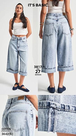 Бриджи Maxim Jeans 3817 l.blue - делук