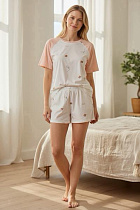 Пижама Trikotag T302 peach - делук