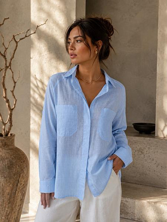 Рубашка New Season R001 l.blue - делук