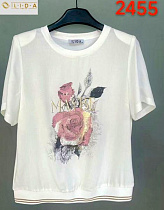 Футболка Lida 2455 white - делук