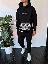 Худи Three Black 2316 black - делук