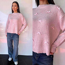Свитер Three Black Women TB91 pink - делук
