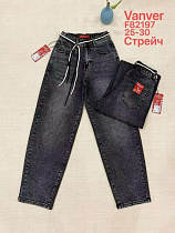 Джинсы Vanver F82197 d.grey - делук